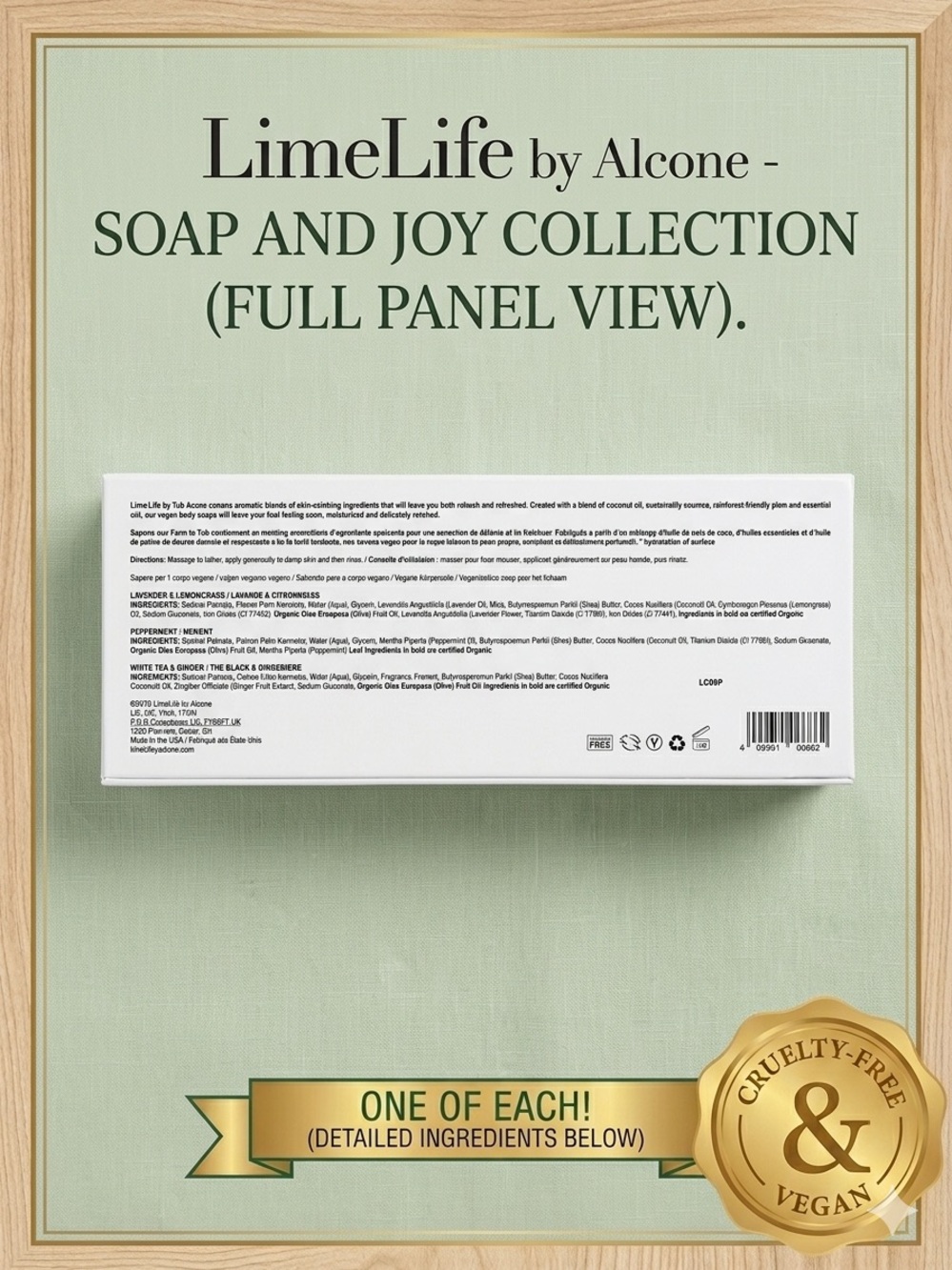 LIMELIFE BY ALCONE Soap And Joy Collection 3-Piece Vegan Body Soap Gift Set - Picture 3 of 7